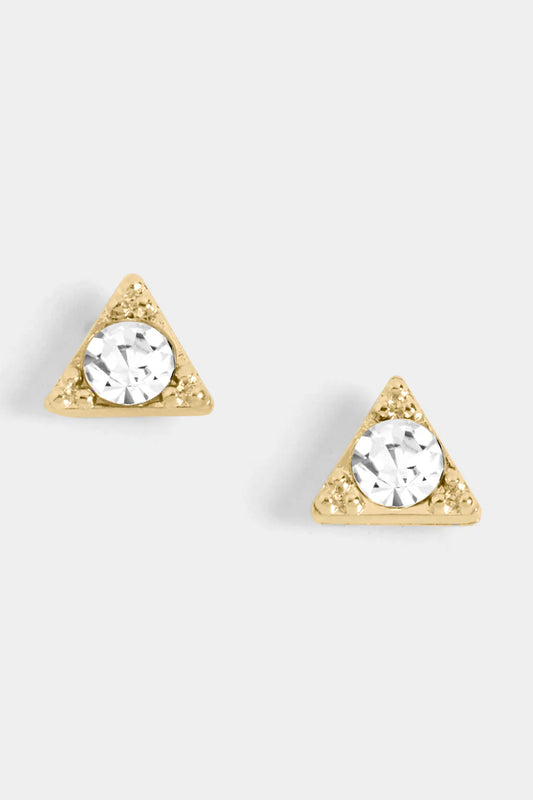 Triangle Stone Stud Earrings