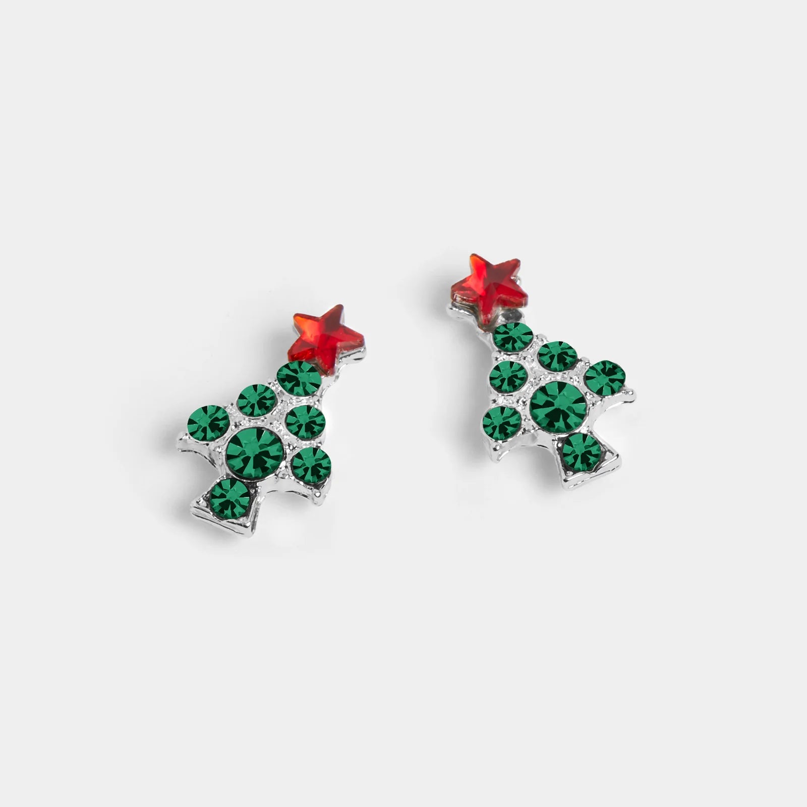 Jeweled Christmas Tree Stud