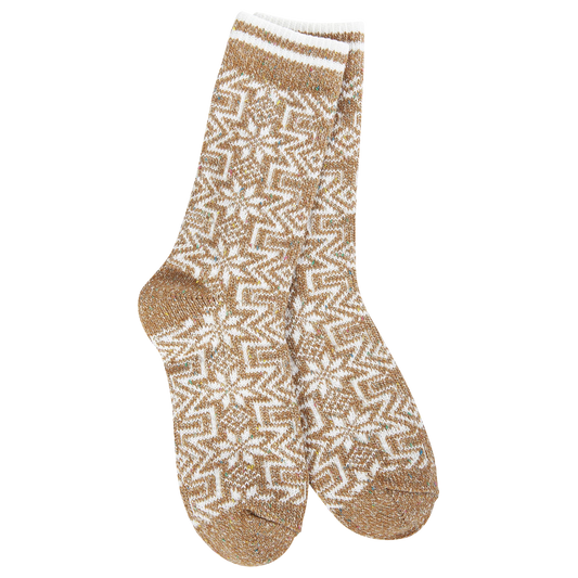 Worlds Softest Socks Holiday Confetti Crew Geo Gingerbread