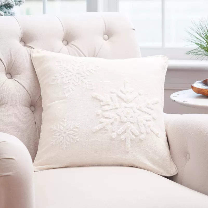 White Christmas Pillow