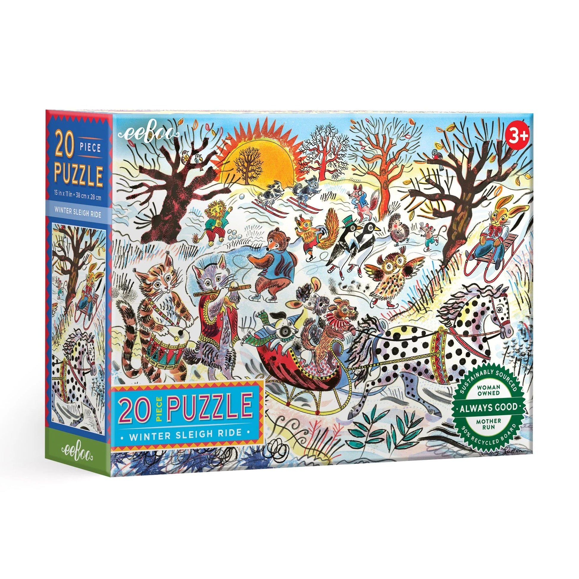 Winter Sleigh Ride 20 Piece Puzzle