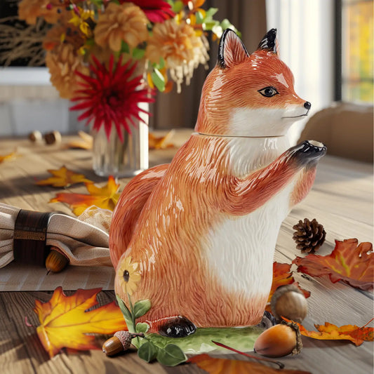Woodland Critters Fall 3-D Fox Teapot