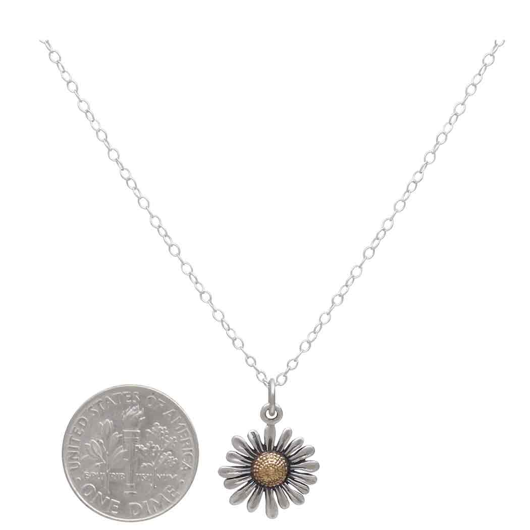 Sterling Silver Daisy Necklace