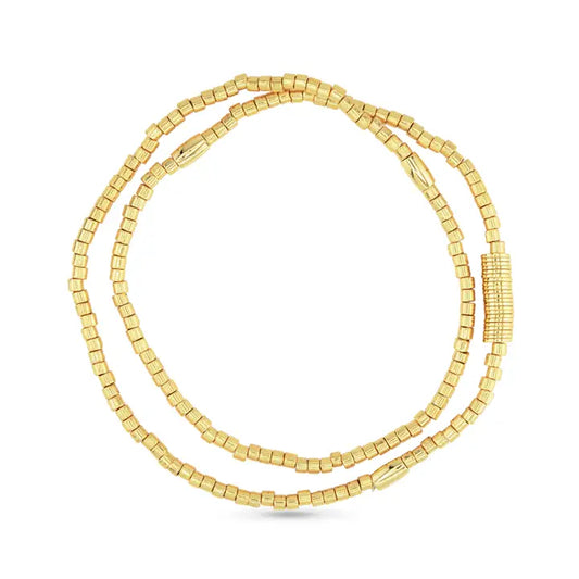 Gold Bead Stretch Bracelet