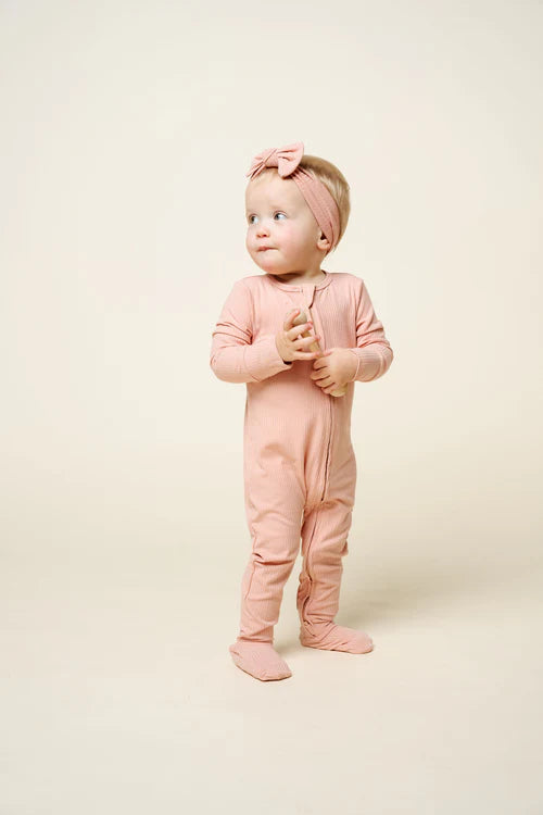 Audrey Ribbed Zipper Footies