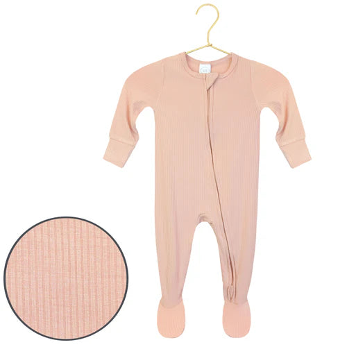 Audrey Ribbed Zipper Footies