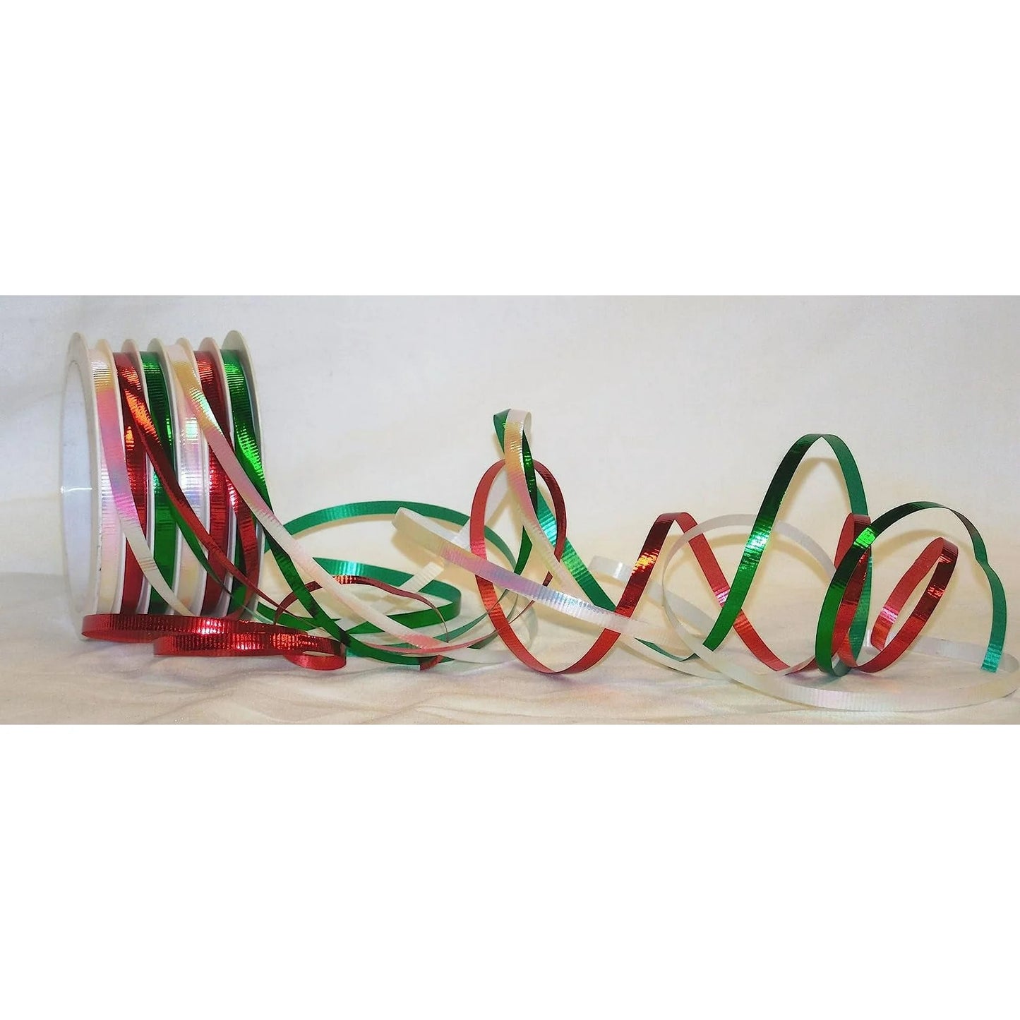 Red/Green/White 6-Channel Curling Ribbon