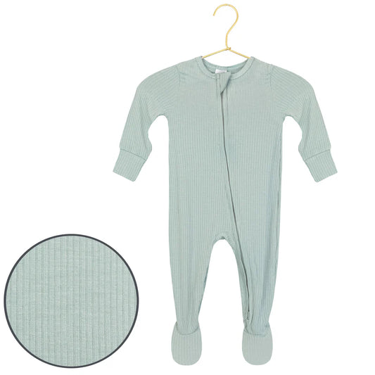 Lou Lou Zipper Footies - Bailey Ribbed