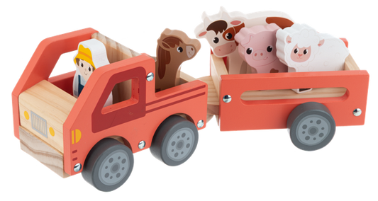 Wooden Tractor Playset