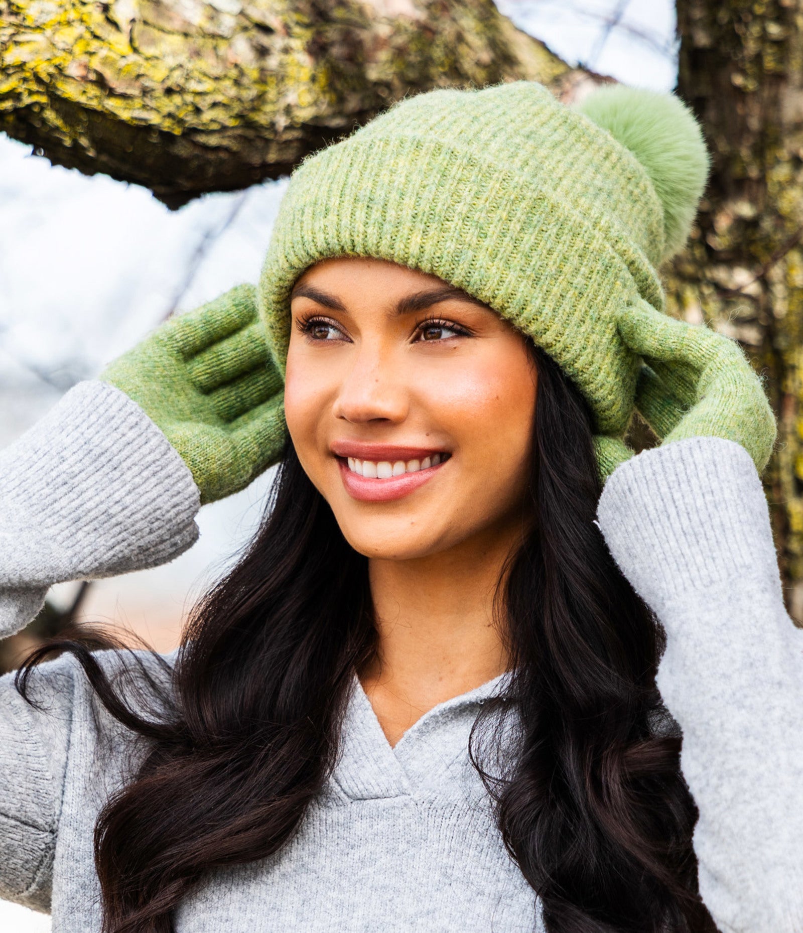 Britt's Knits Powder Knit Ultra Soft Pom Hat