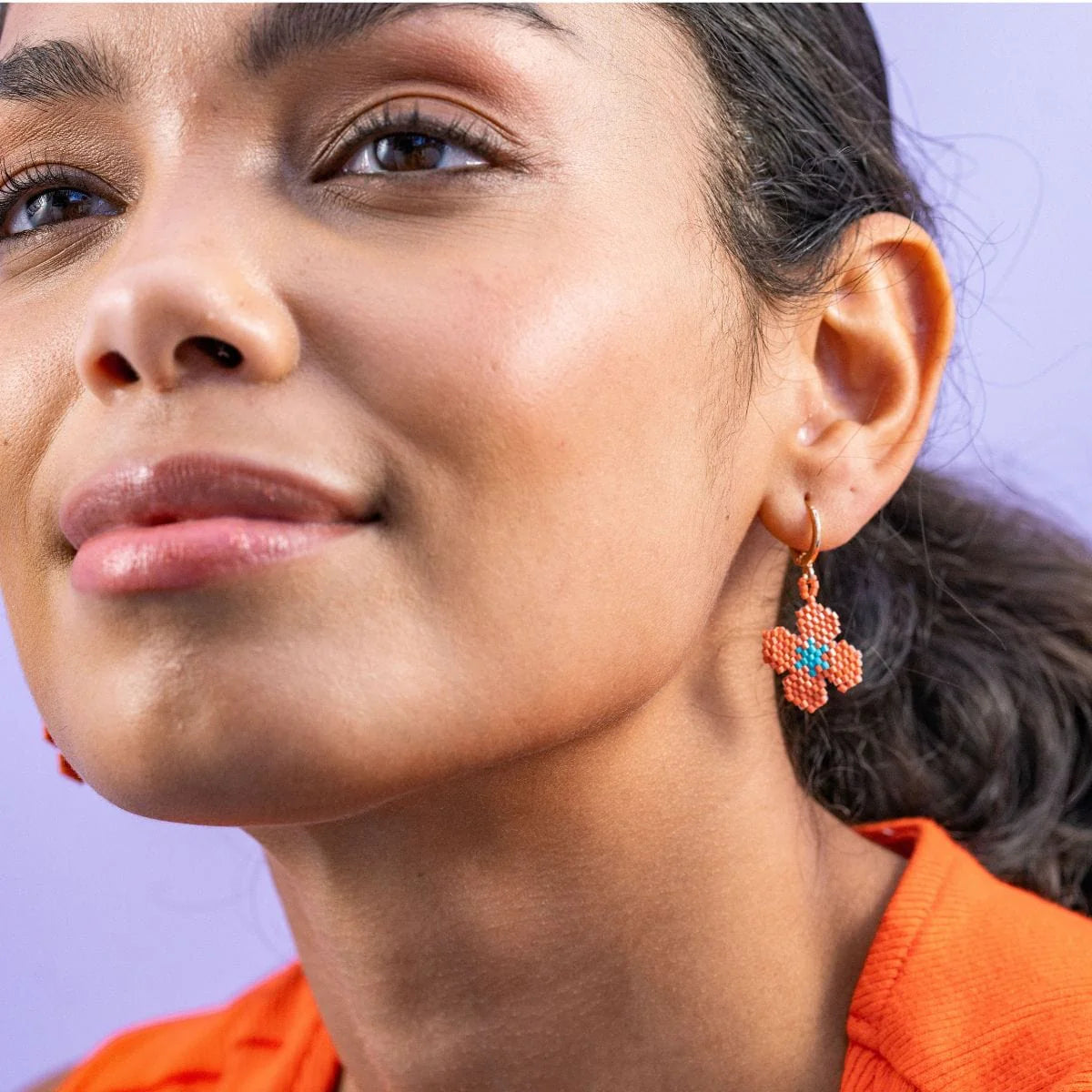 Blossom Four Petal Flower Drop Earrings