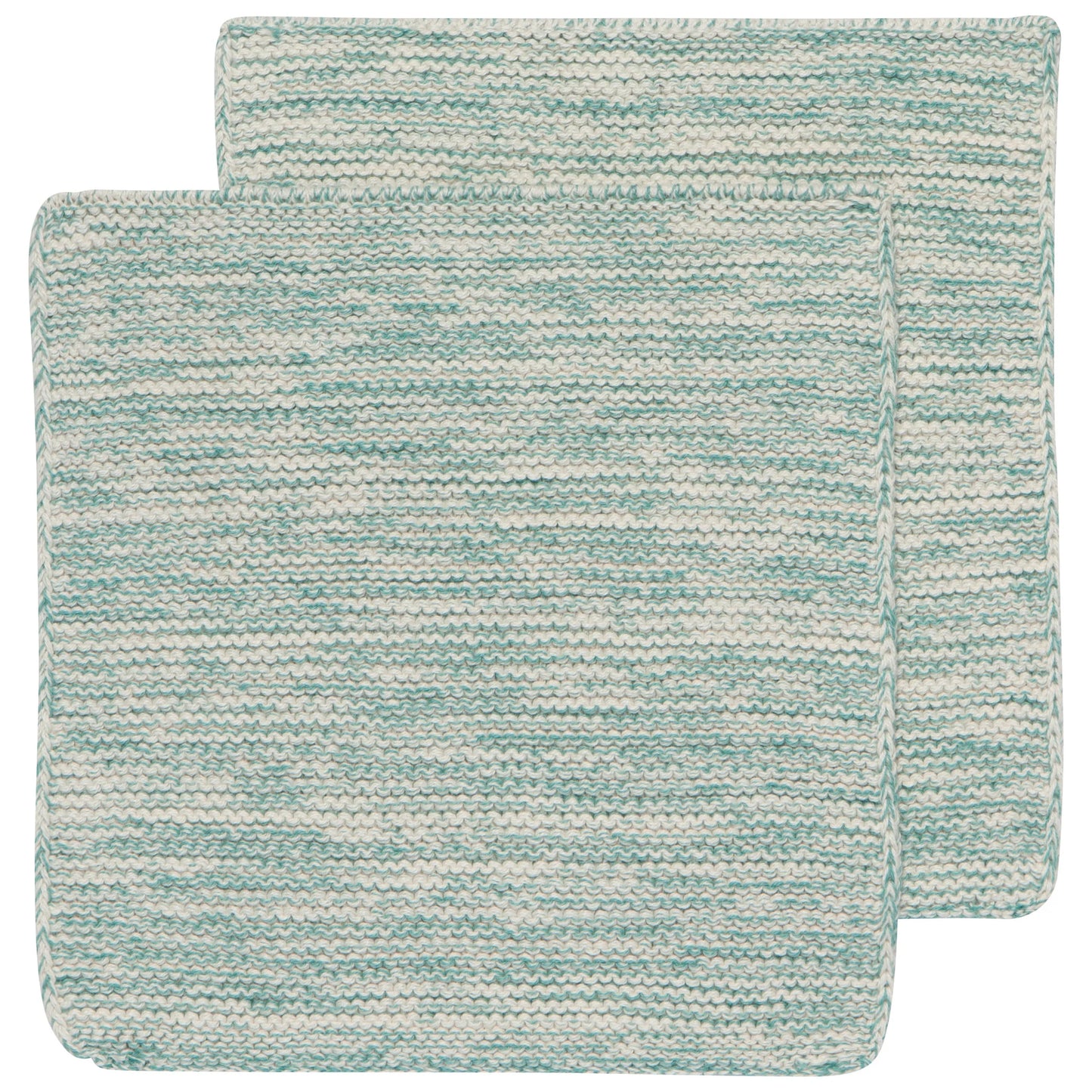 Set Of Two Knit Dishcloths - Multiple Color Options