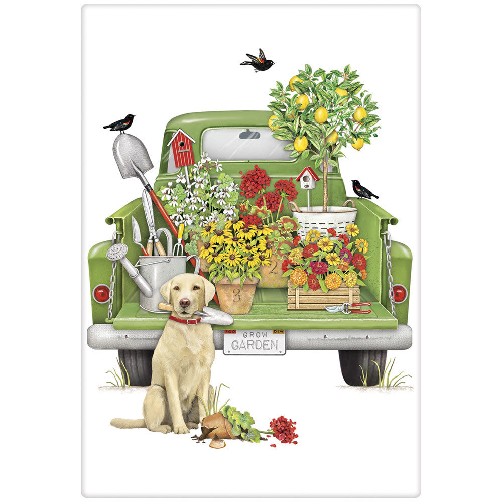 Green Truck Garden Bagged Towel