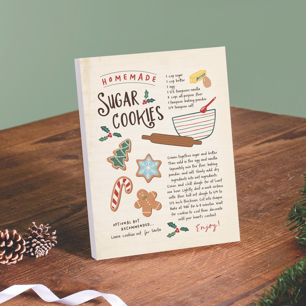 Christmas Easel Block - Homemade Sugar Cookies