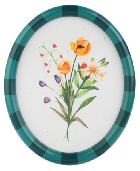 Oval Floral Wall Decor