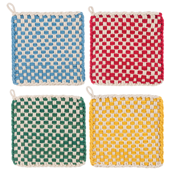 Cotton Crochet Check Pot Holder