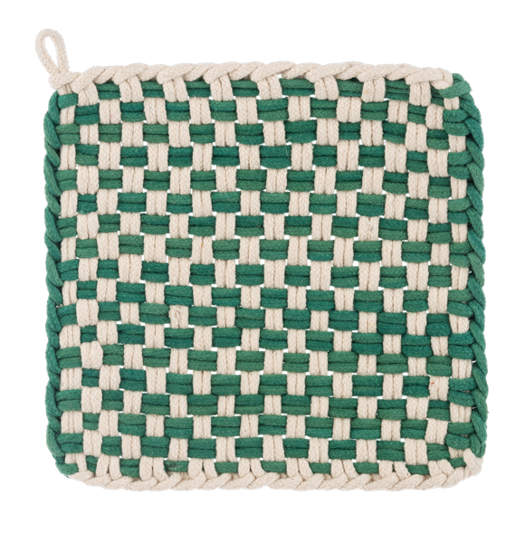 Cotton Crochet Check Pot Holder
