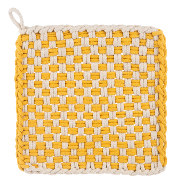 Cotton Crochet Check Pot Holder