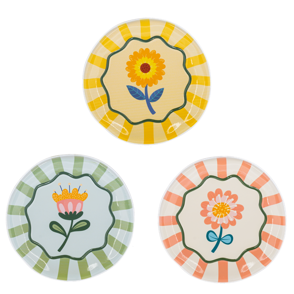 Floral Stripe Wall Decor