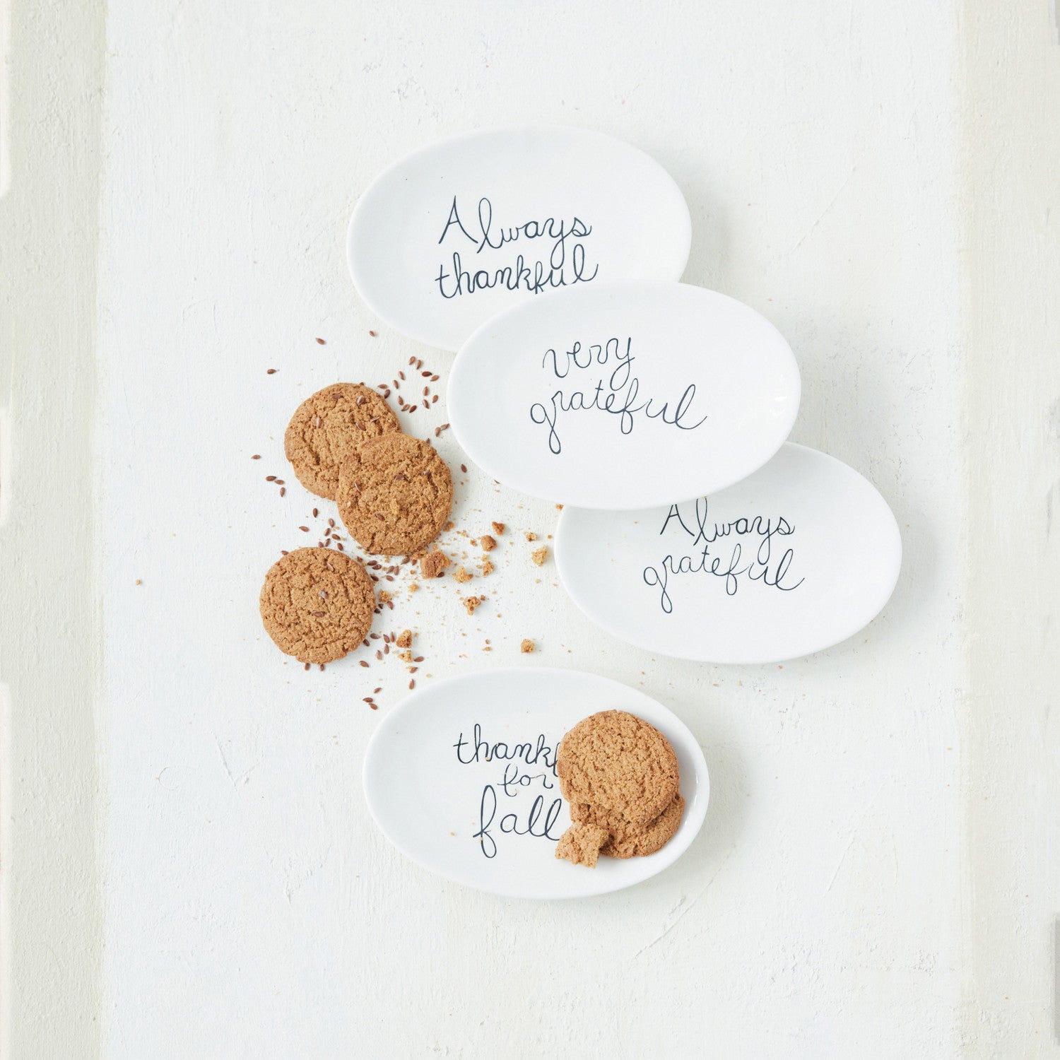 Stoneware Plate with Fall Saying
