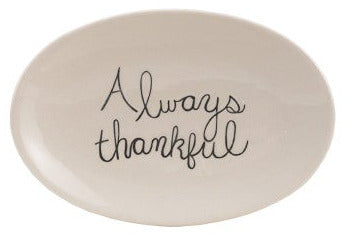 Stoneware Plate with Fall Saying