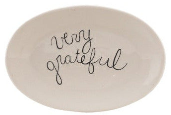 Stoneware Plate with Fall Saying