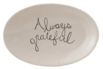 Stoneware Plate with Fall Saying