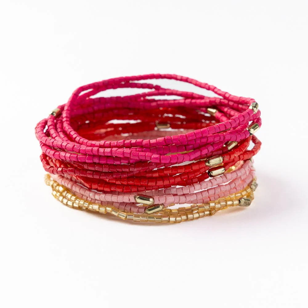 Chelsea 18 Strand Luxe Beaded Stretch Bracelet Set