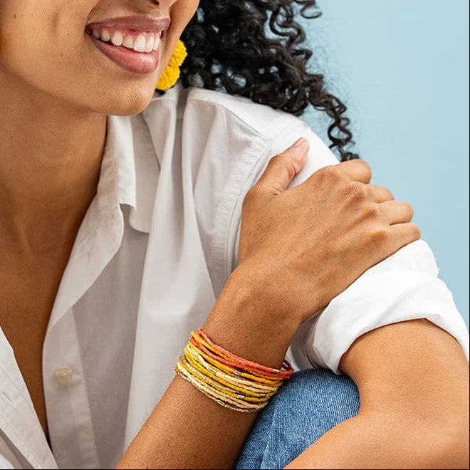 Chelsea 18 Strand Luxe Beaded Stretch Bracelet Set