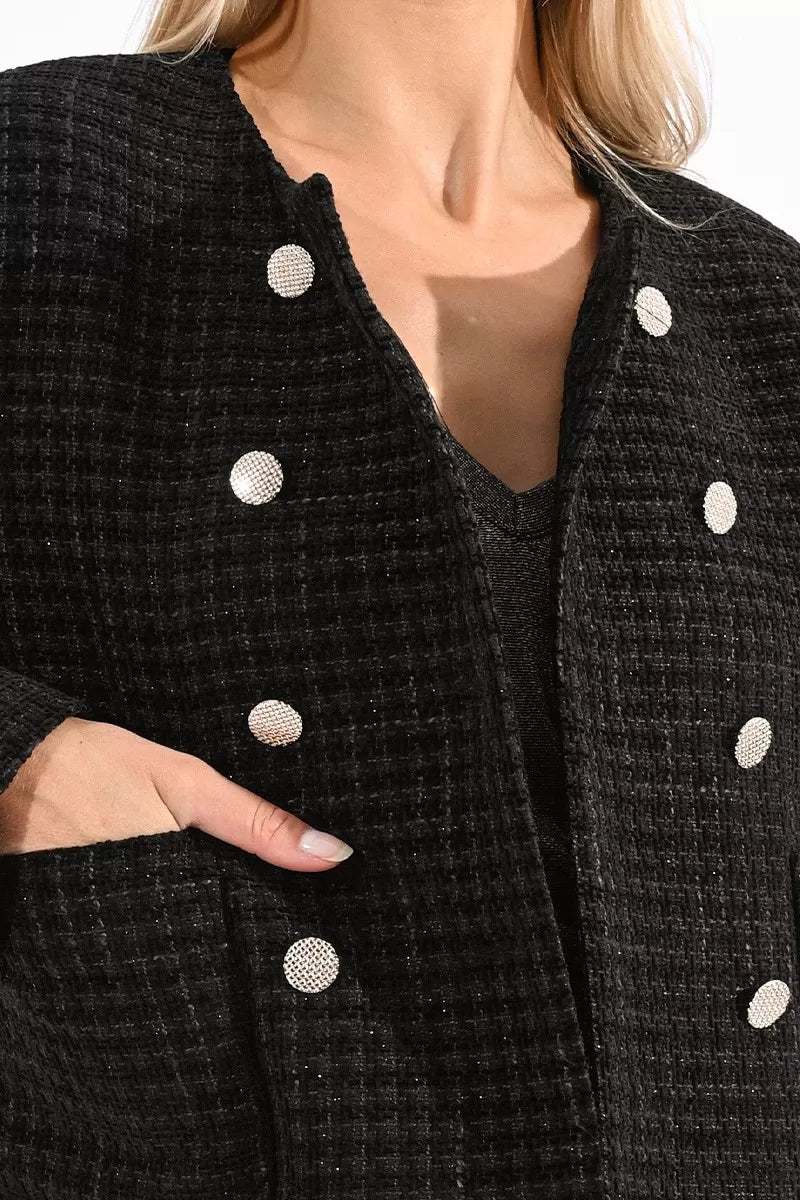 Molly Bracken Cropped Tweed Jacket