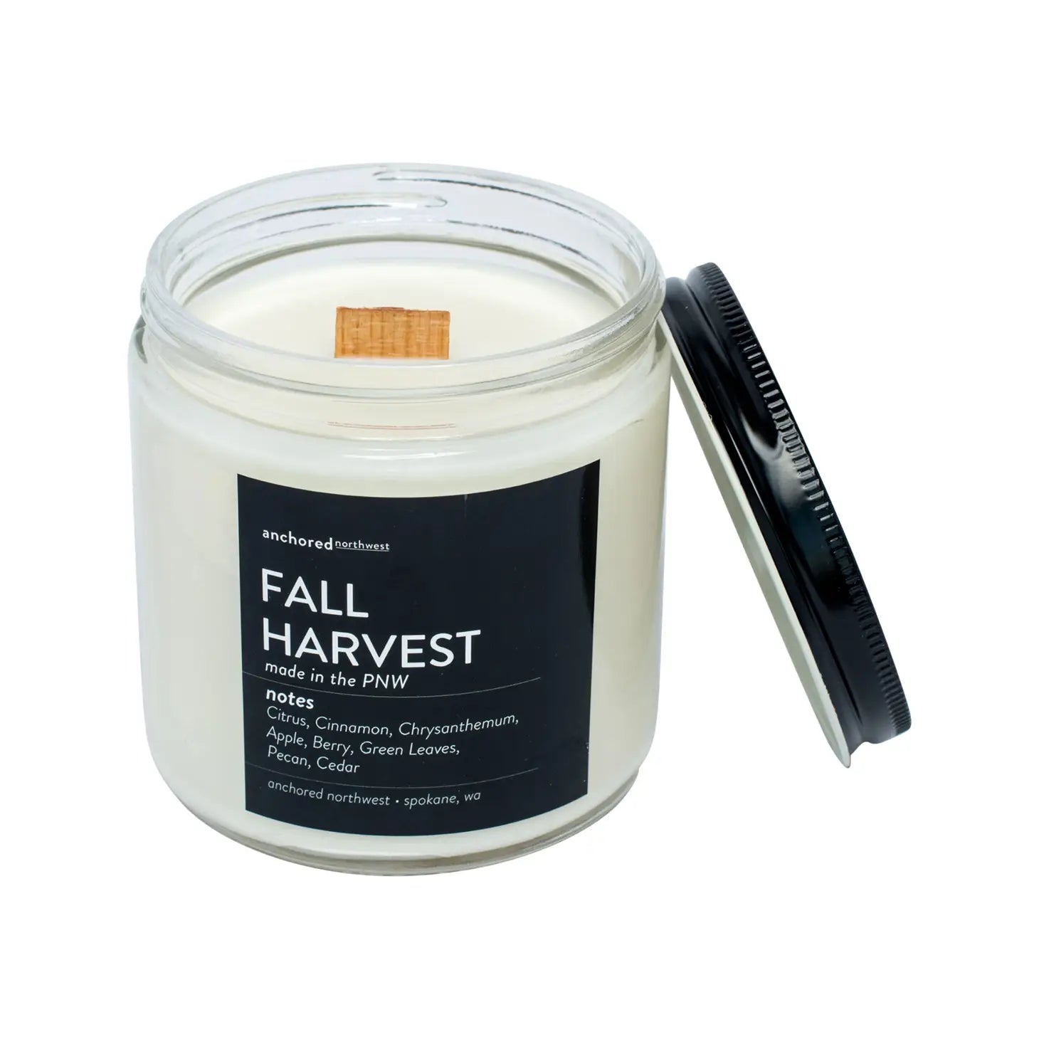 Fall Harvest Large Wood Wick Soy Candle