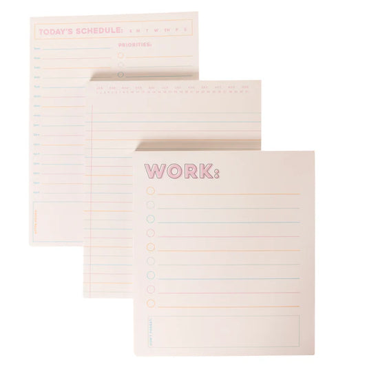 Colorful Cream Set of 3 Notepads