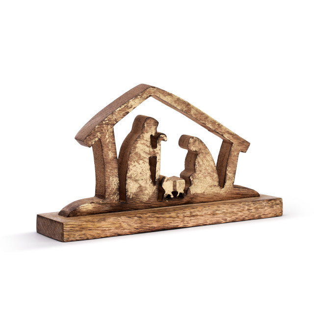 Wood Holy Family Figure