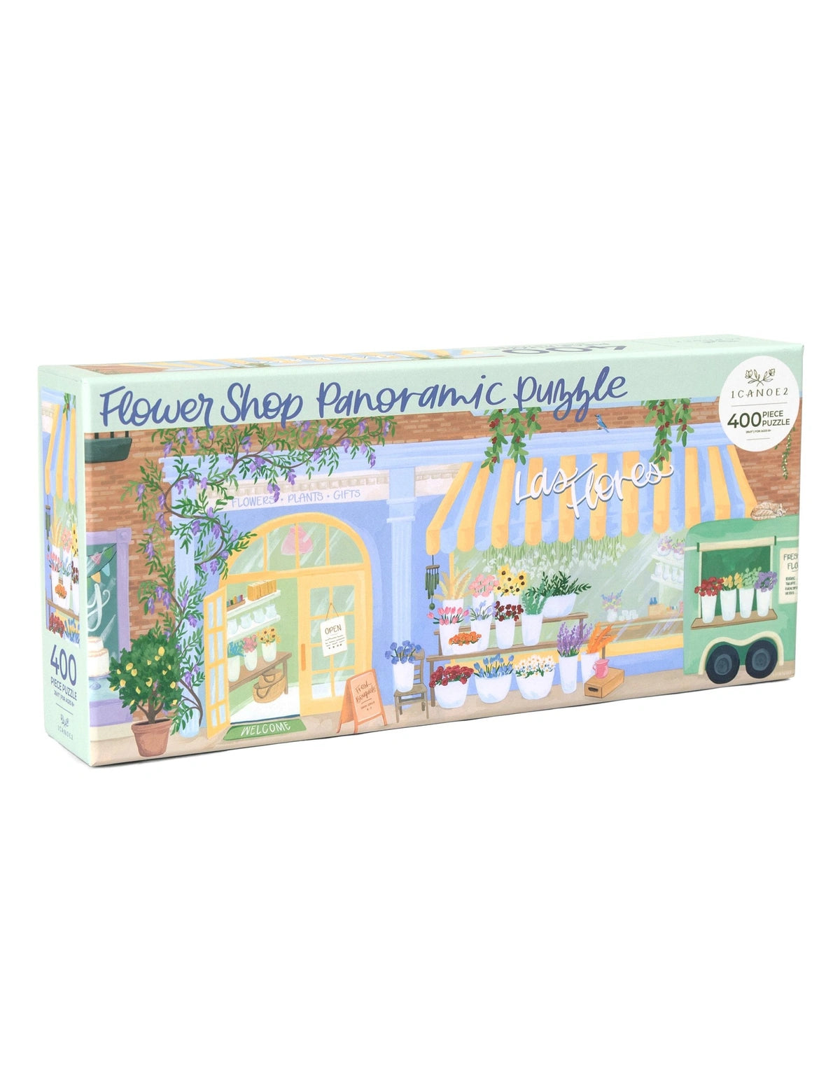Flower Shop - 400 Piece Panoramic Jigsaw Puzzle
