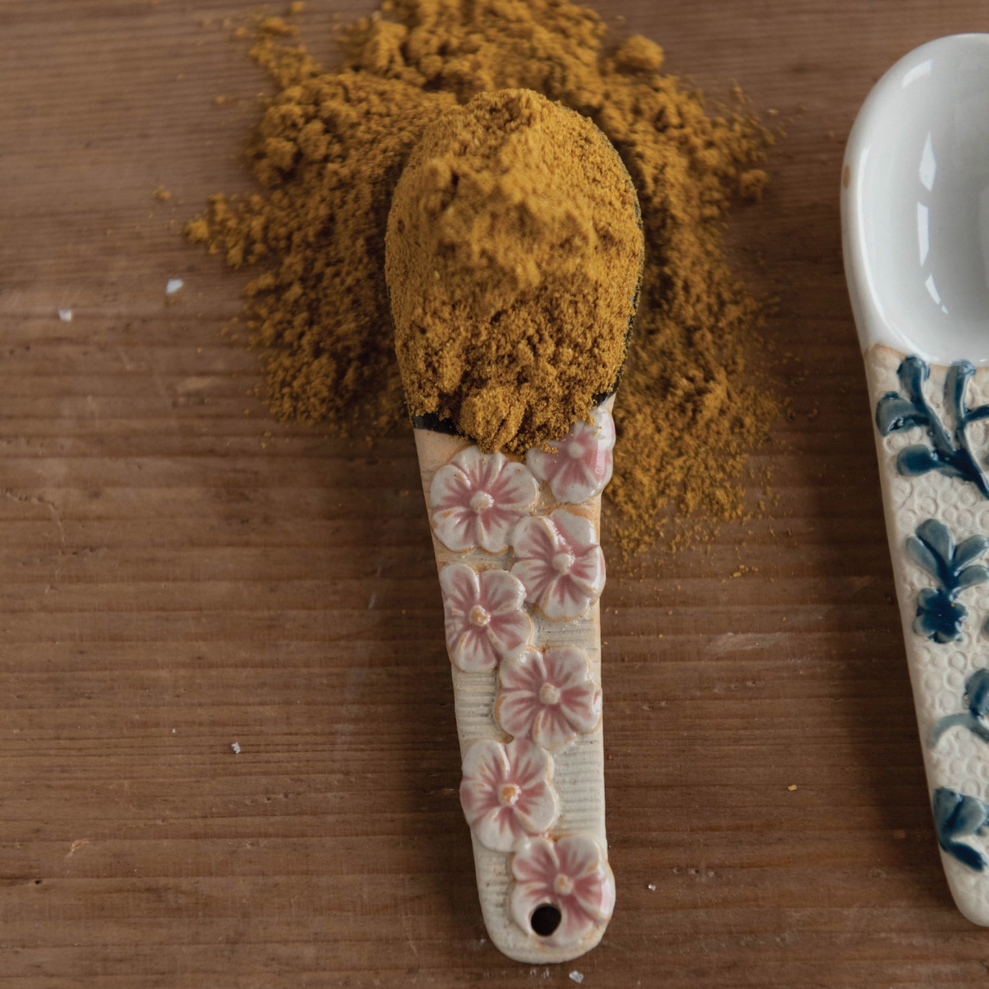 Hand-Painted Spoon with Floral Handle