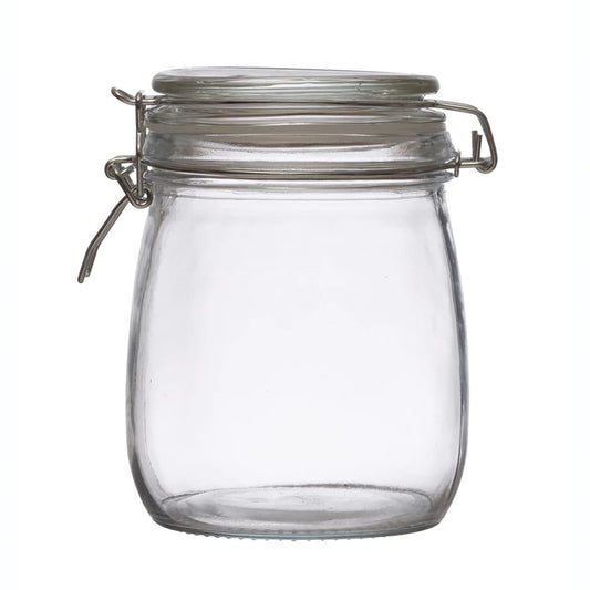 Glass Jar with Clamp Lid 