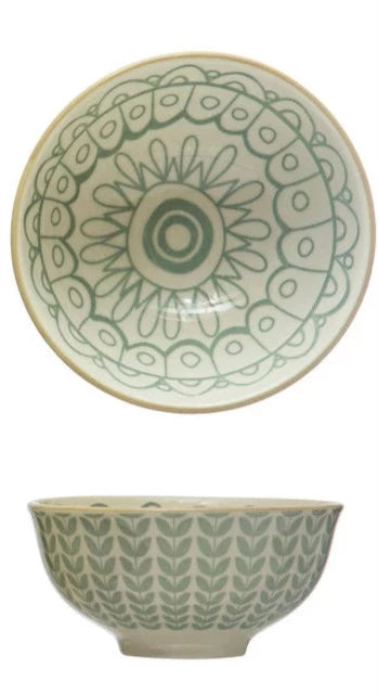 Stoneware Bowl With Pattern