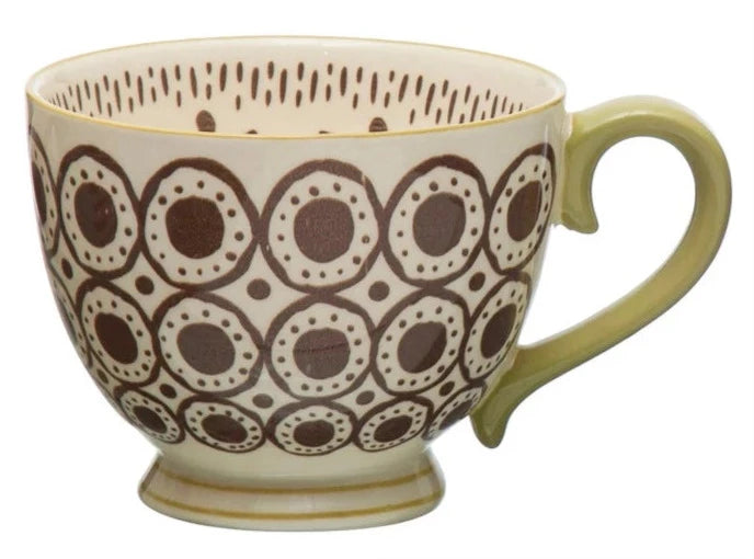 Stoneware Mug With Pattern
