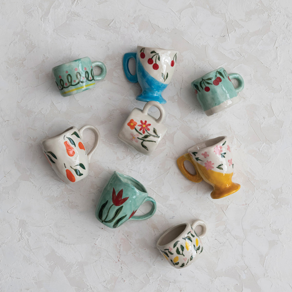 Hand-Painted Stoneware Espresso/Child's Mug