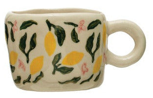 Hand-Painted Stoneware Espresso/Child's Mug