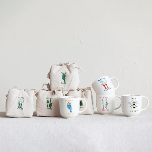 Stoneware Mug With Garden Image