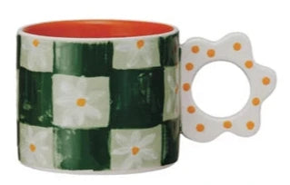 Hand-Painted Stoneware Mug