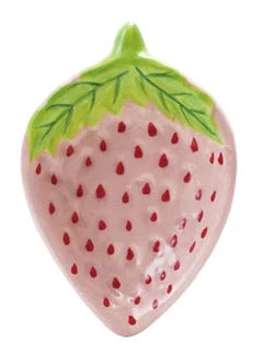 Hand-Painted Ceramic Strawberry Shaped Dish
