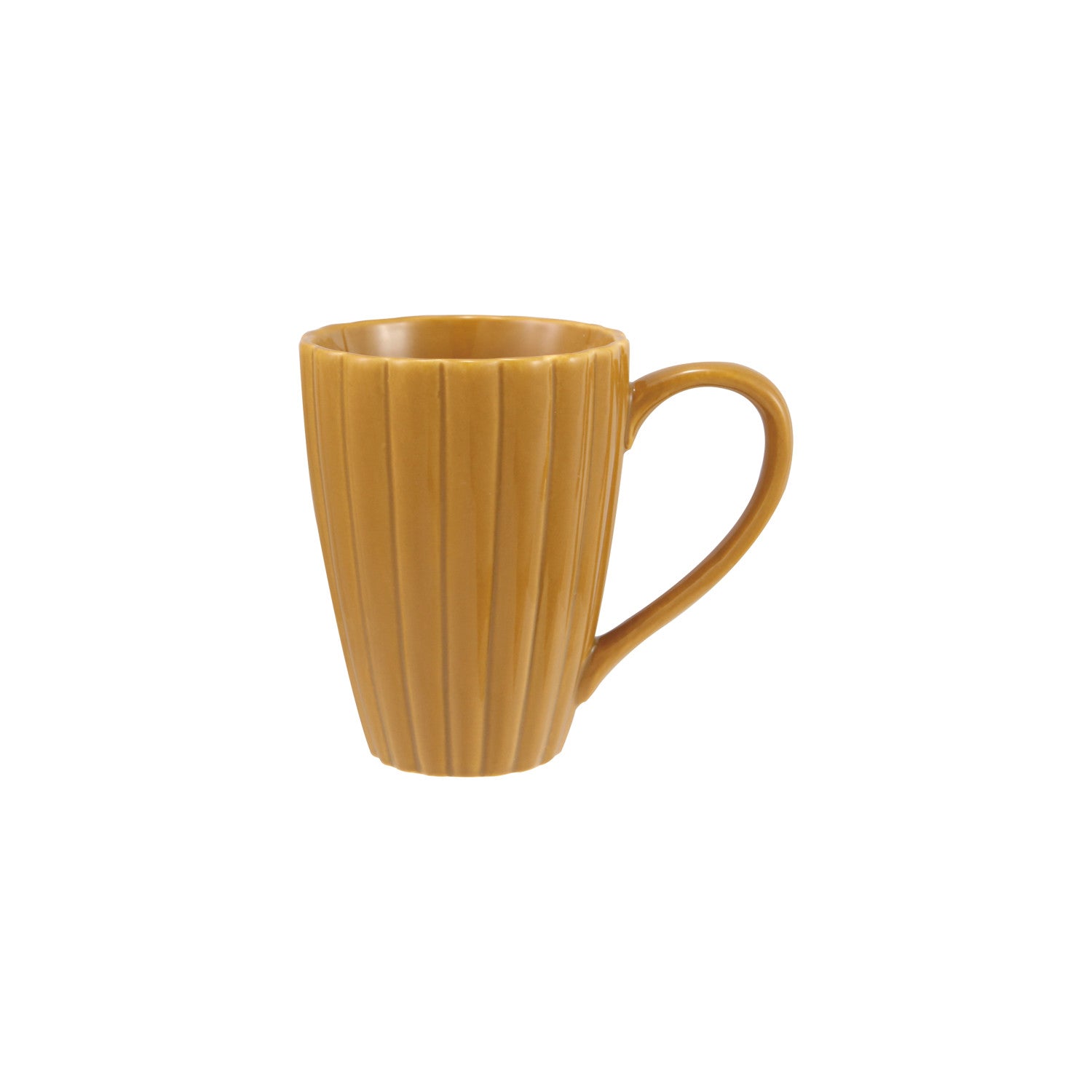 Stoneware Ribbed Mug