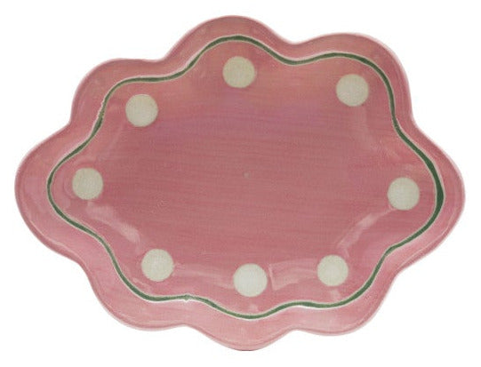Stoneware Scalloped Dish