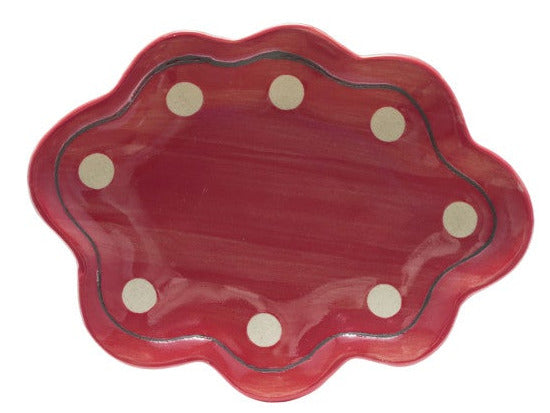 Stoneware Scalloped Dish