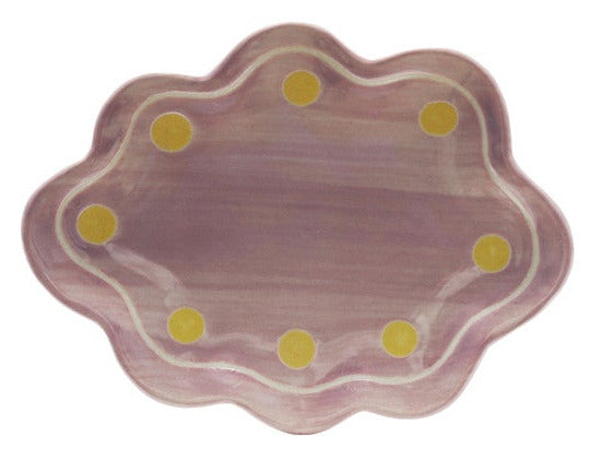 Stoneware Scalloped Dish