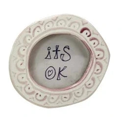 Hand-Painted Stoneware Mini Photo Frame Magnet