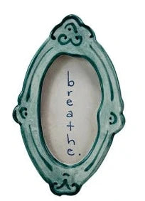 Hand-Painted Stoneware Mini Photo Frame Magnet