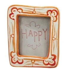 Hand-Painted Stoneware Mini Photo Frame Magnet